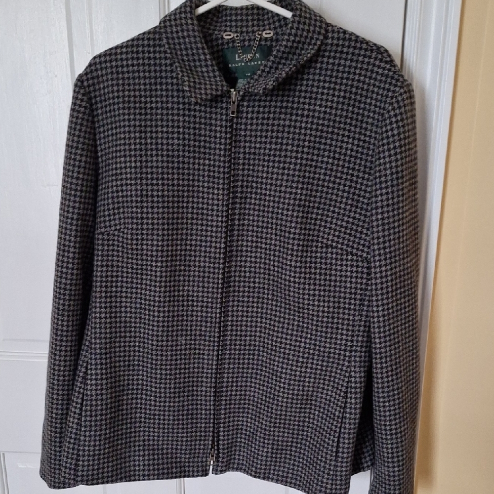 Lauren Ralph Lauren Black and White Houndstooth Jacket